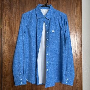 Cinch Blue Paisley Button Down
